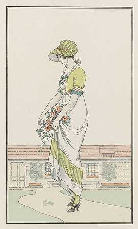 白色Crepon连衣裙`Robe de crépon blanc (1913)