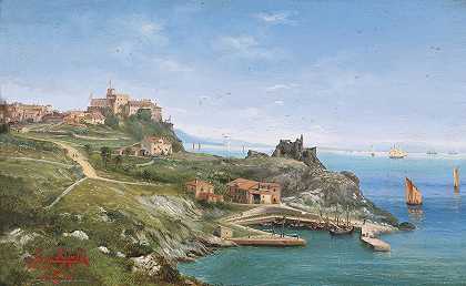杜伊诺城堡`Castello de Duino (1883) by Ludwig Rubelli von Sturmfest