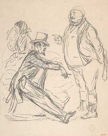 约翰·布尔和山姆大叔`John Bull and Uncle Sam (1837–64) by John Leech