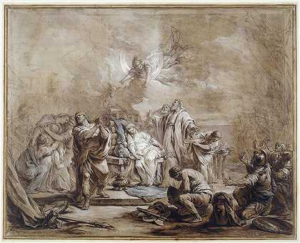 伊菲涅亚的牺牲`The Sacrifice of Iphigenia (ca. 1755) by Charles-André van Loo