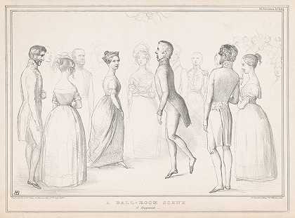 舞会现场`A ball~room scene (1838) by John Doyle