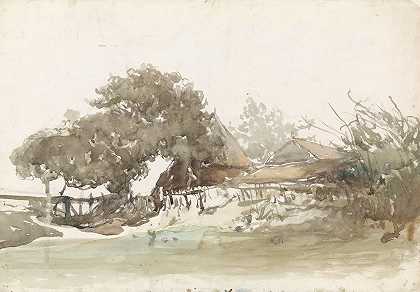 换行`Boerderijen te Waalsdorp (1827 ~ 1891) by Johannes Bosboom