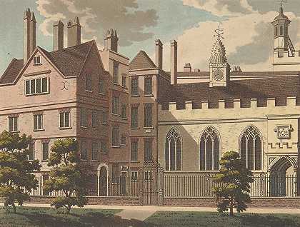 克利福德s`Cliffords Inn (1800) by Samuel Ireland