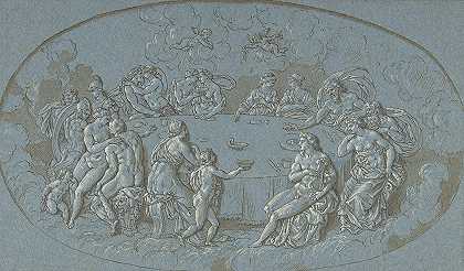 众神的盛宴`Feast of the Gods (late 17th–early 18th century) by Circle of Bernard Picart