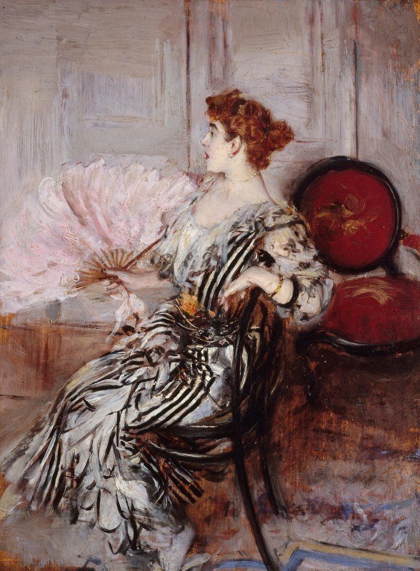 托里夫人肖像，歌剧院`Portrait de Madame Torri, danseuse à lOpéra (1900) by Giovanni Boldini
