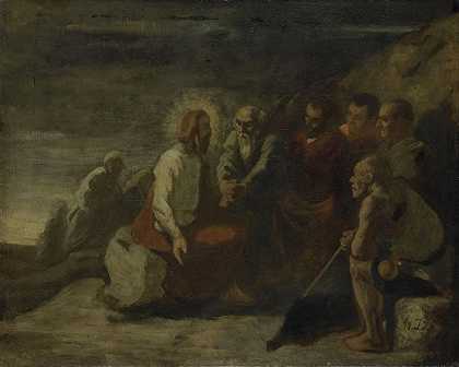 基督和他的门徒`Christ and his Disciples (1830 ~ 1879) by Honoré Daumier