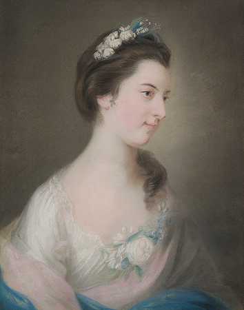 曼彻斯特公爵夫人伊丽莎白·蒙塔古（约1740-1832年）`Elizabeth Montagu, Duchess of Manchester (c.1740~1832) by Catherine Read