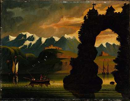景观`Landscape (mid 19th century) by Thomas Chambers