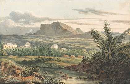 1819年10月4日，从布兰科堡附近的海滩`From the Beach near Fort Blanc, Oct. 4, 1819 (1819) by Thomas Bradshaw