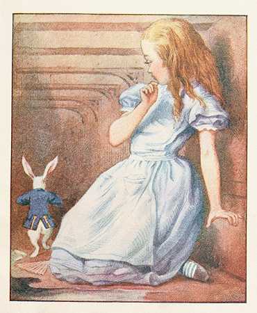 兔子猛地一跳`The Rabbit started violently (1911) by Sir John Tenniel