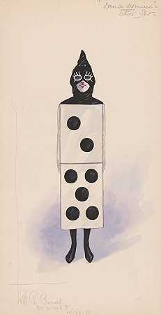 舞蹈多米诺骨牌白色套装`Dance Dominos; White Set (1921 ~ 1922) by Will R. Barnes