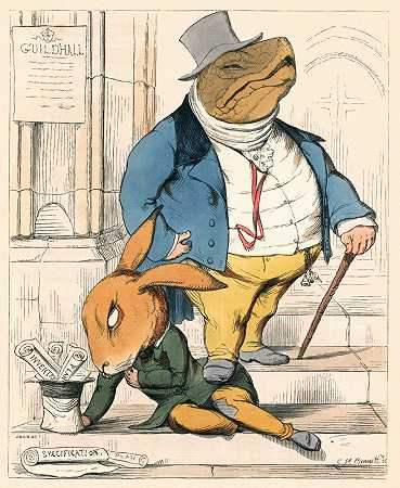 龟兔赛跑`The Hare And The Tortoise (1857) by Charles Henry Bennett
