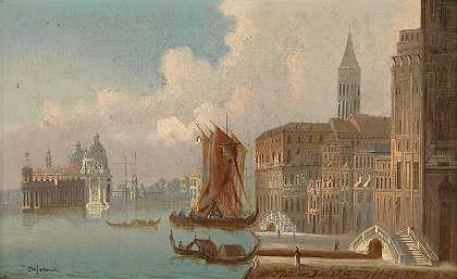 威尼斯的游戏`Partie aus Venedig by Johann Wilhelm Jankowski