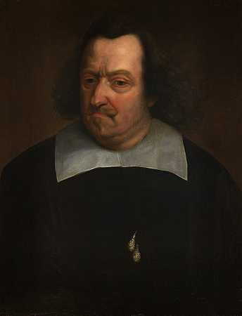 让-雅克·奇夫莱肖像`Portrait of Jean~Jacques Chifflet (ca 1650) by Balthasar van Meurs