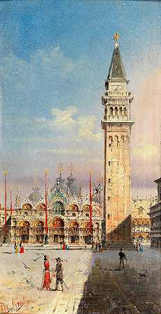 威尼斯，圣马可大教堂景观`Venedig, Blick auf den Markusdom by Marco Grubacs
