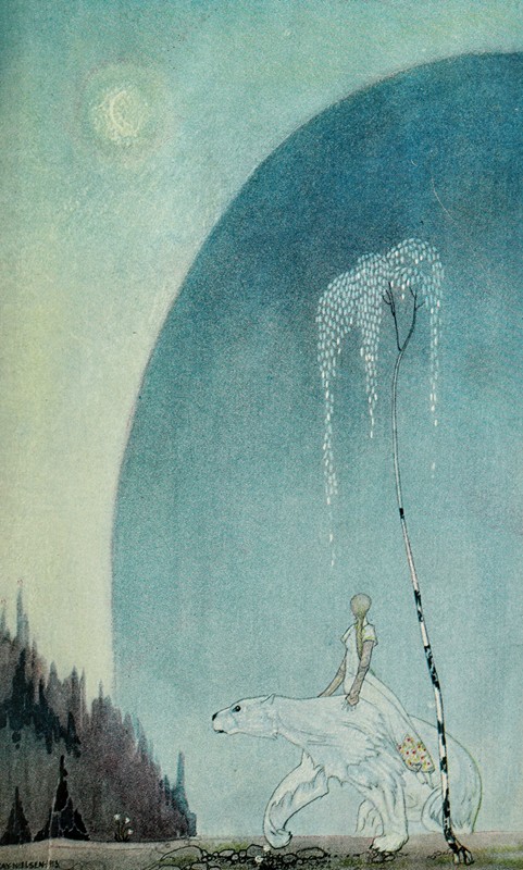 太阳以东月亮以西`East of the sun and west of the moon pl 02 (1922) by Kay Rasmus Nielsen