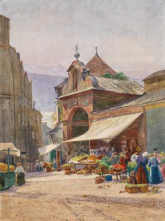 霍尔市场`Markt in Hall by Hans Wilt