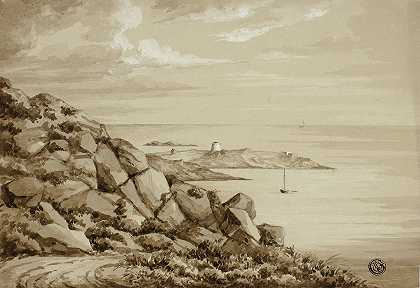 达基岛`Dalkey Island (1843) by Elizabeth Murray