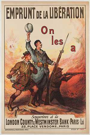 解放借款`Emprunt De La Liberation (1918) by Firmin Bouisset