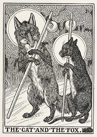 猫和狐狸`The Cat and the Fox (1900) by Percy J. Billinghurst