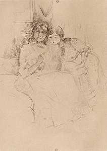 绘画课`
The Drawing Lesson (1889)  by Berthe Morisot