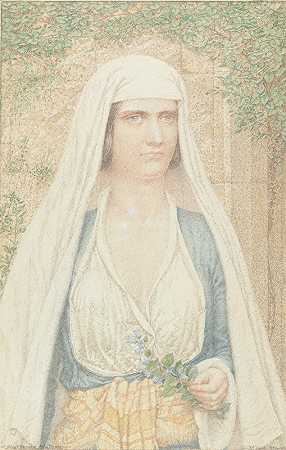 希腊小亚细亚女子`Greek Woman of Asia Minor (1880) by Richard Dadd