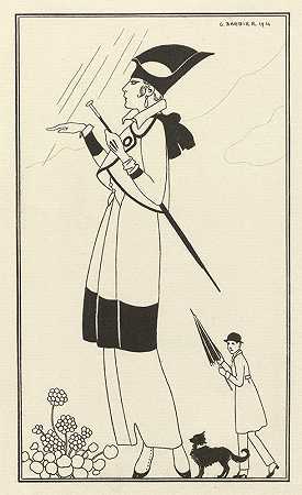 泰勒德拉廷`Tailleur de ratin (1914) by George Barbier