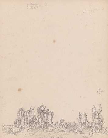 苏格兰阿尔布罗斯修道院`Arbroath Abbey, Scotland (1792) by James Moore