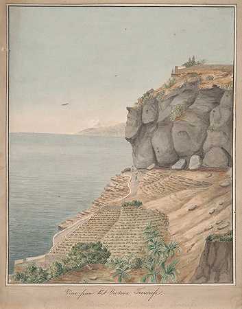 从特内里费奥罗塔瓦港眺望`View from Port Orotava, Tenerife (1825) by Alfred Diston