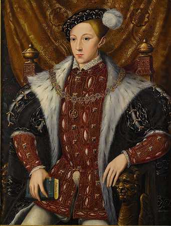爱德华六世肖像（1537-1553）`Portrait Of Edward Vi (1537~1553) by Circle of William Scrots