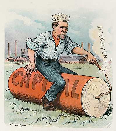 劳工和提升自我的想法`Labors idea of elevating itself (1902) by John Samuel Pughe
