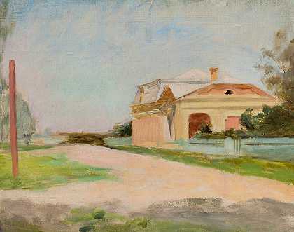 塔拉什基诺庄园外立面`Manor house façade in Talashkino (1896) by Jan Ciągliński