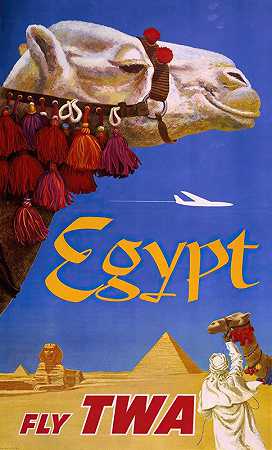 埃及飞TWA`Egypt. Fly TWA (1960) by David Klein
