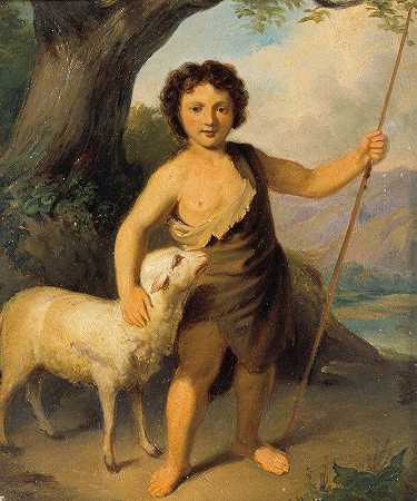 小时候的施洗约翰`John The Baptist As A Child by Friedrich Hasslwander