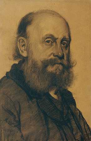 男性肖像`Herrenbildnis (1920) by Josef Wawra