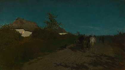 夜`Night (circa 1872) by Maksymilian Gierymski