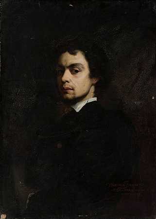 自画像`Self~portrait (1880) by Wandalin Strzałecki
