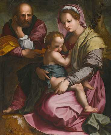 神圣的家庭`The Holy Family by Follower of Andrea del Sarto