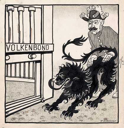 沃肯邦德山下`Nederland en de Volkenbond (1920) by Patricq Kroon