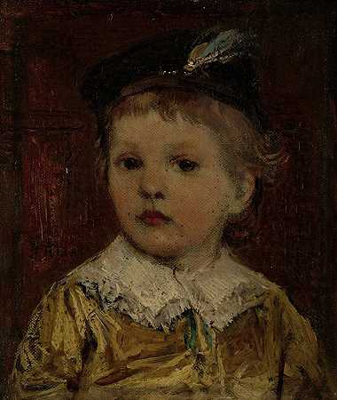 ;威廉的肖像，想必是雅各布·马里斯的儿子威廉·马提斯·马里斯·贾布森`Portret van Willem, vermoedelijk Willem Matthijs Maris Jbzn, zoon van Jacob Maris (c. 1876) by Jacob Maris