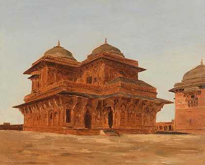 印度比巴尔宫殿法特赫普尔·西克里`Fatehpur Sikri, Birbal’S Palace, India (1881) by Lockwood de Forest