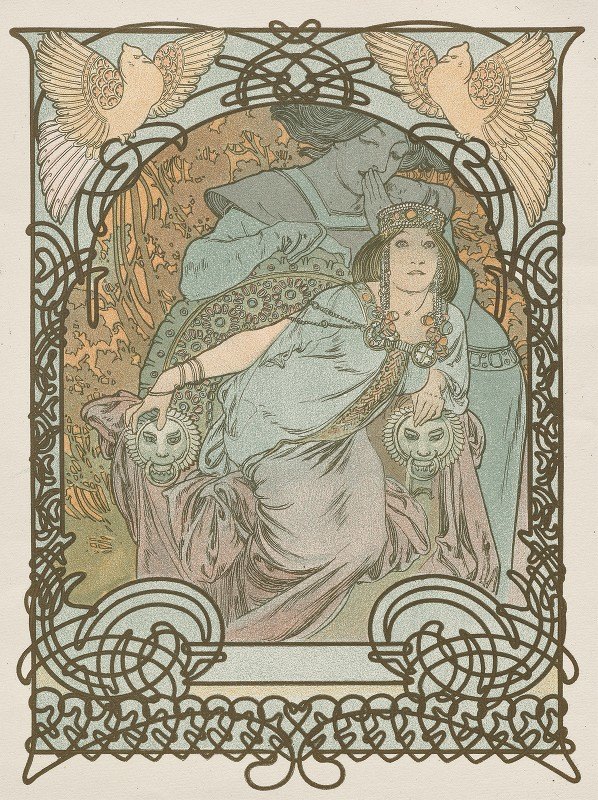 伊尔西，的黎波里公主`Ilsee, Princesse de Tripoli (1897) by Alphonse Mucha