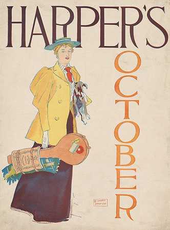 哈珀十月`Harpers October (1893) by Edward Penfield
