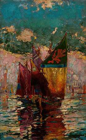 日落的帆`Sails of Sunset by Henry Cruse Murphy
