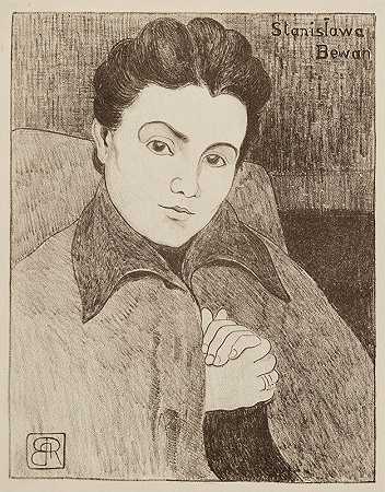 艺术家妻子`The Artists Wife (1898) by Robert Polhill Bevan