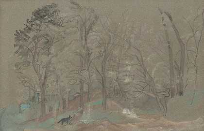 第一场雪`The First Snowfall (c. 1877~1887) by Arthur Bowen Davies