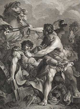 大力神和狄俄墨德`Herkules og Diomedes (1781 – 1782) by Georg Haas