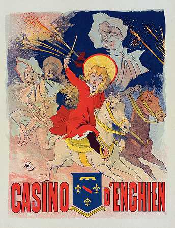 赌场工程`Casino dEnghien (1898) by Jules Chéret