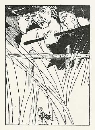 他们去我躺着的田里收割玉米`They went to reap the corn in the field where I lay (1920) by Jean de Bosschère