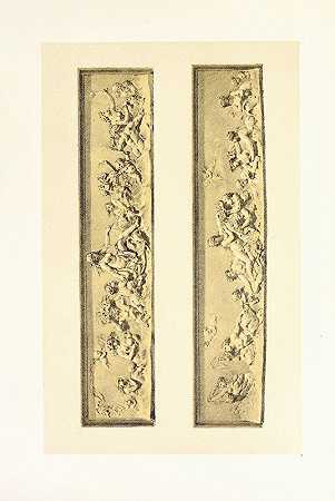 两条陶土雕带。海神和海仙女`Two Friezes in Terra~Cotta. Tritons and Sea Nymphs (1858) by John Charles Robinson